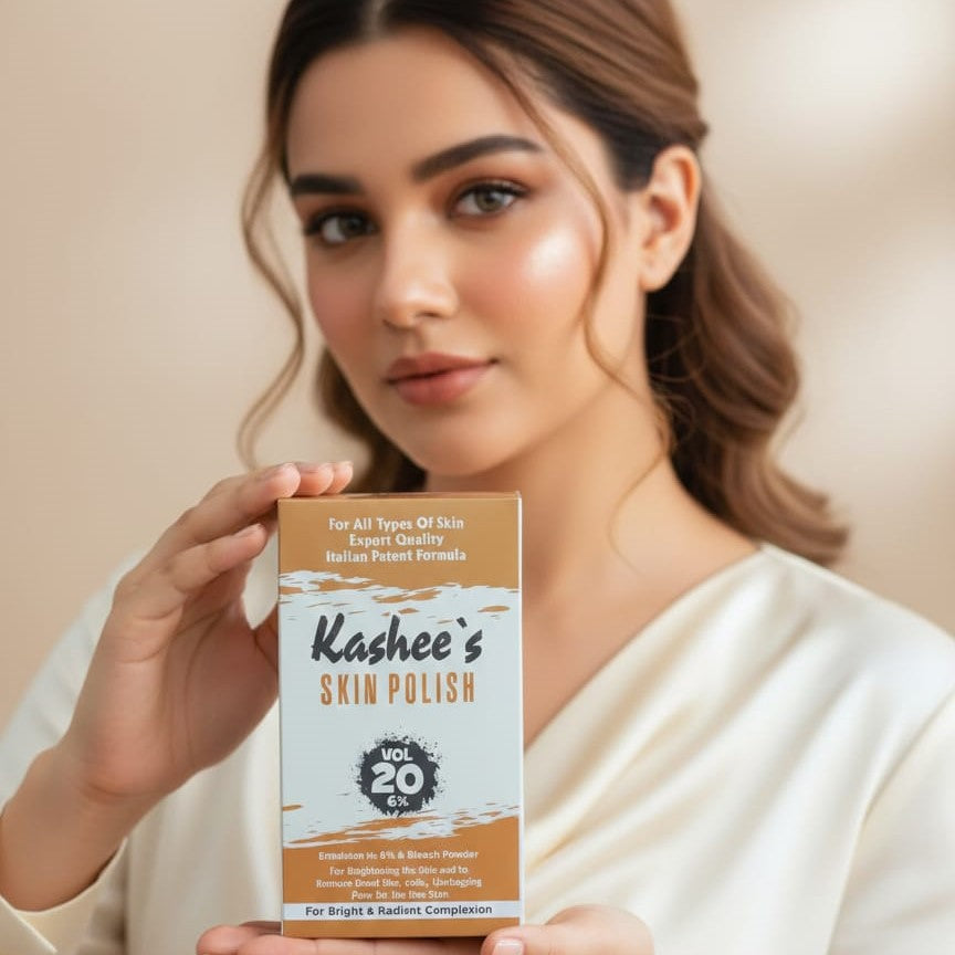 Kashees Whitening Skin Polish | 290g Powder | Gentle Exfoliation & Brightening | Smooth & Radiant Skin