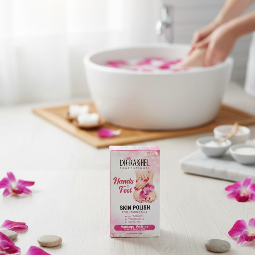 Dr Rashel Hand & Foot Skin Polish | 210g | Powder Formula | Includes Blonder Powder | Smooth & Refreshing Care
