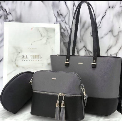 3 Piece Tote Handbag Elegant Design Premium Quality Smooth Finish Easy Carry For Daily Fashion Needs